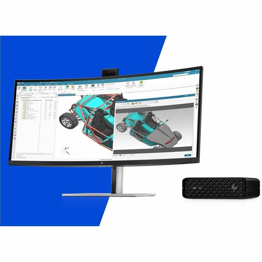 Alt View 4. HP - HP Z2MiniG1i - Intel Ultra 5 - 16GB DDR5 - 512GB SSD - RTX A1000 - Win 11 Pro - Wi-Fi 7 - Black.