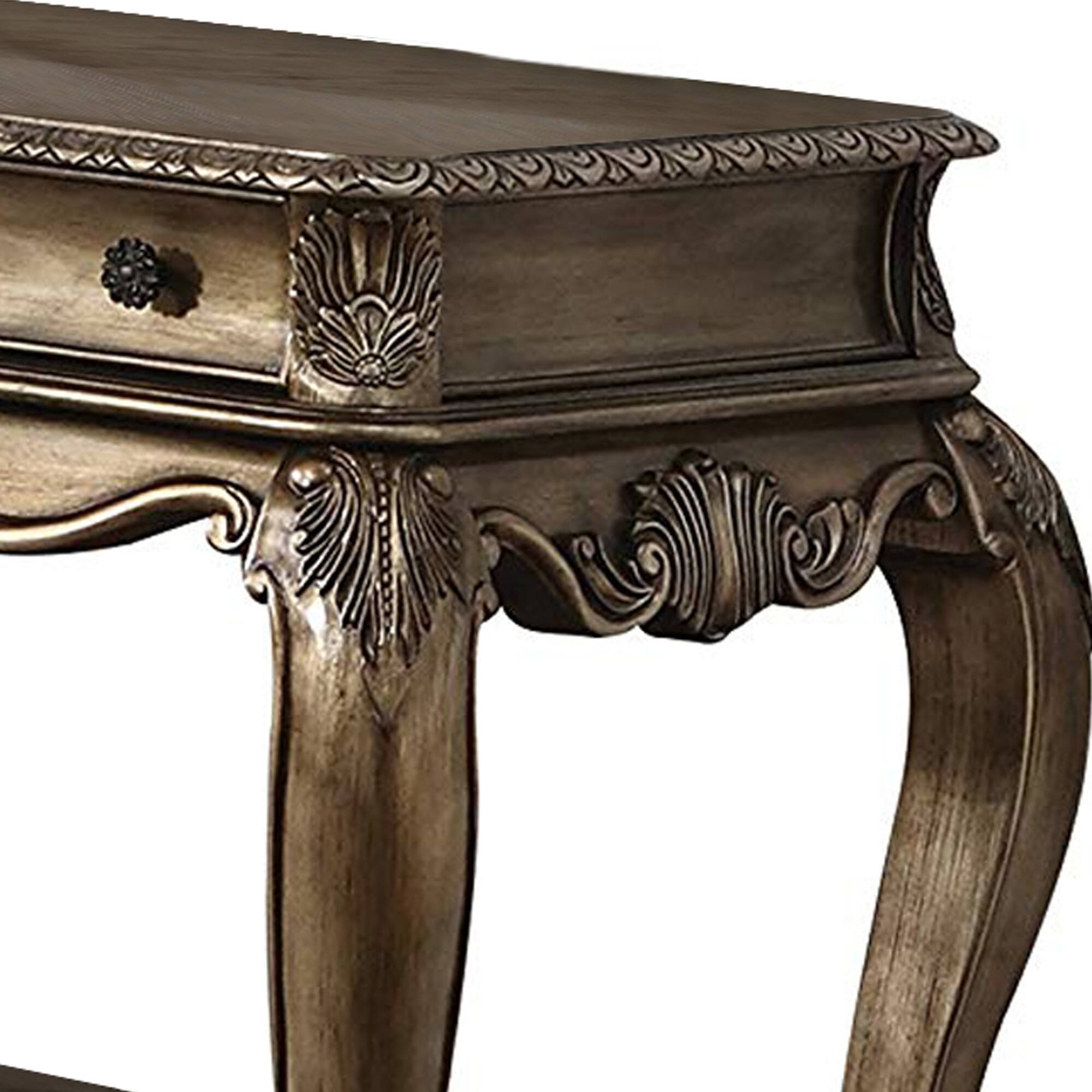 Alt View 3. Manhattan Lane - Wooden Sofa Table With Two Drawers And Bottom Shelf - Brown.
