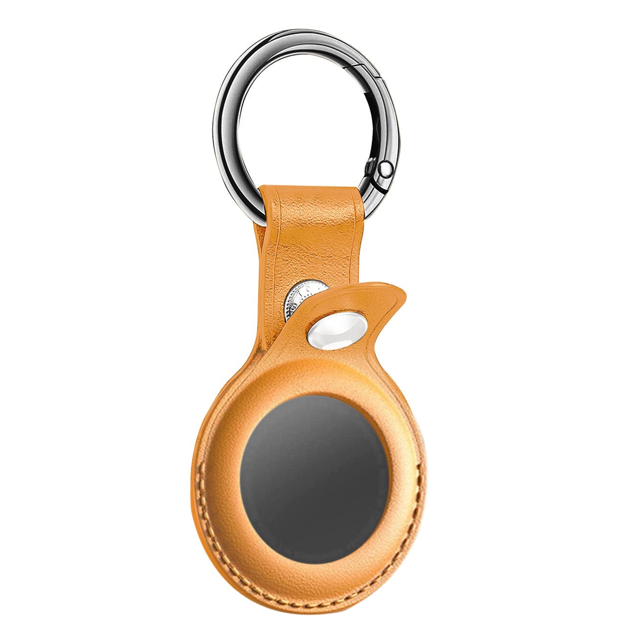 Reiko - Leather Protective Case For Apple Airtag In - Yellow