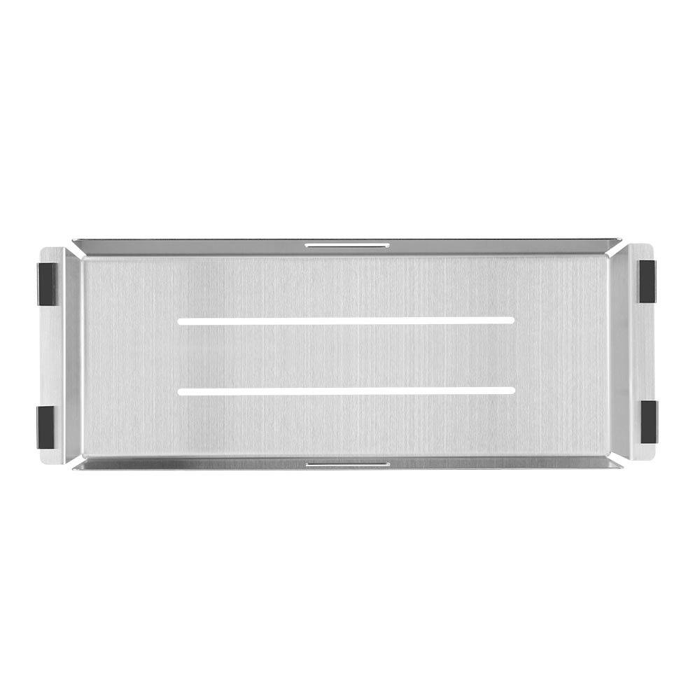 Angle. Whitehaus - Noah Plus Stainless Steel Sink Colander - Silver.