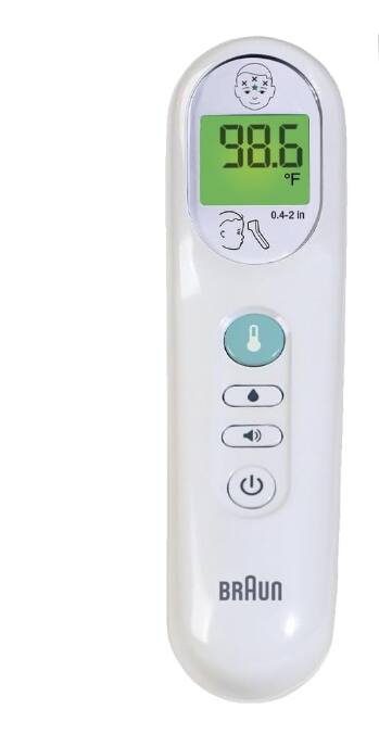 RTMB - Touch 3-in-1 Thermometer, Professional Accuracy, Color-Coded Fever - White