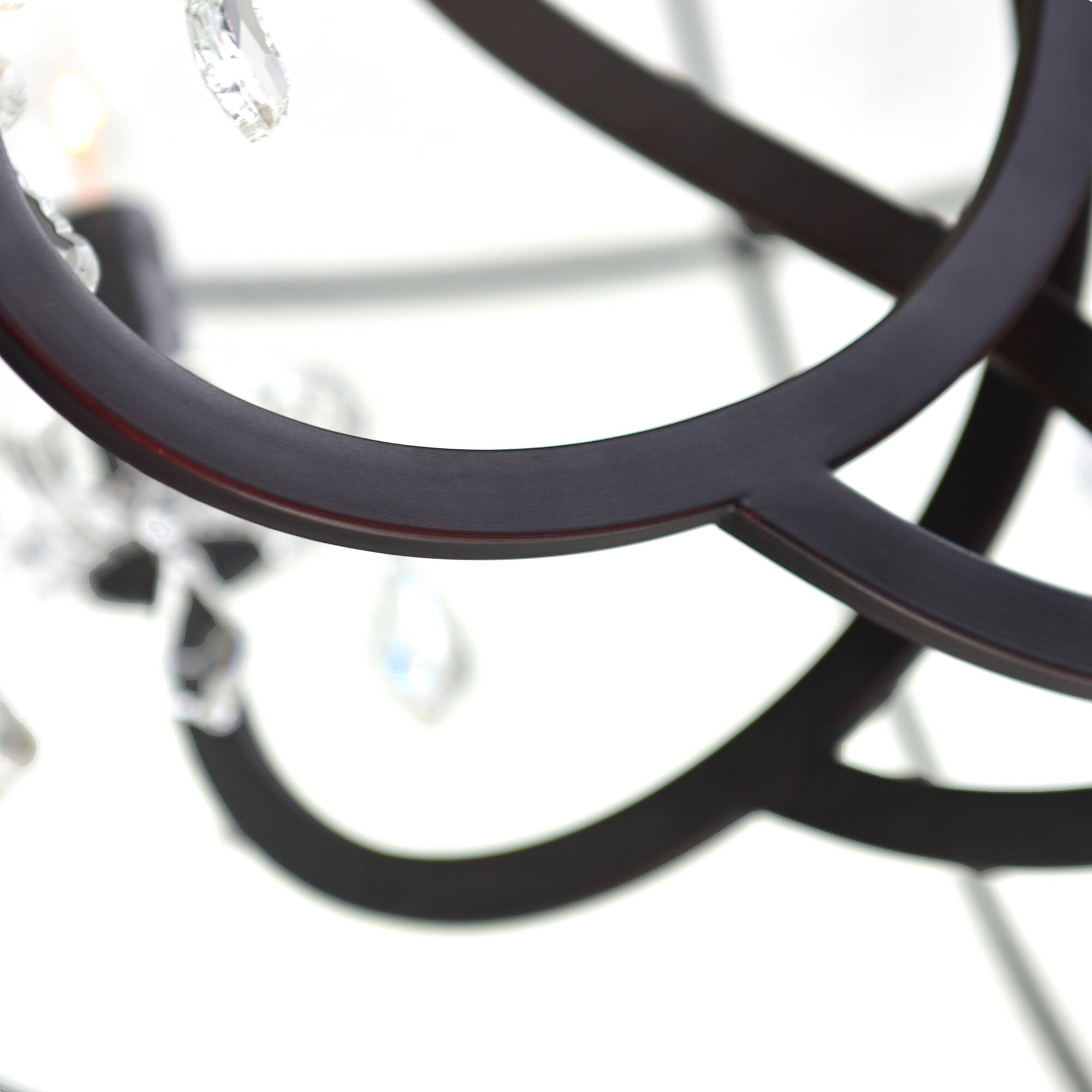 Alt View 1. CWI Lighting - Campechia 12 Light Up Chandelier With Brown Finish - Brown.