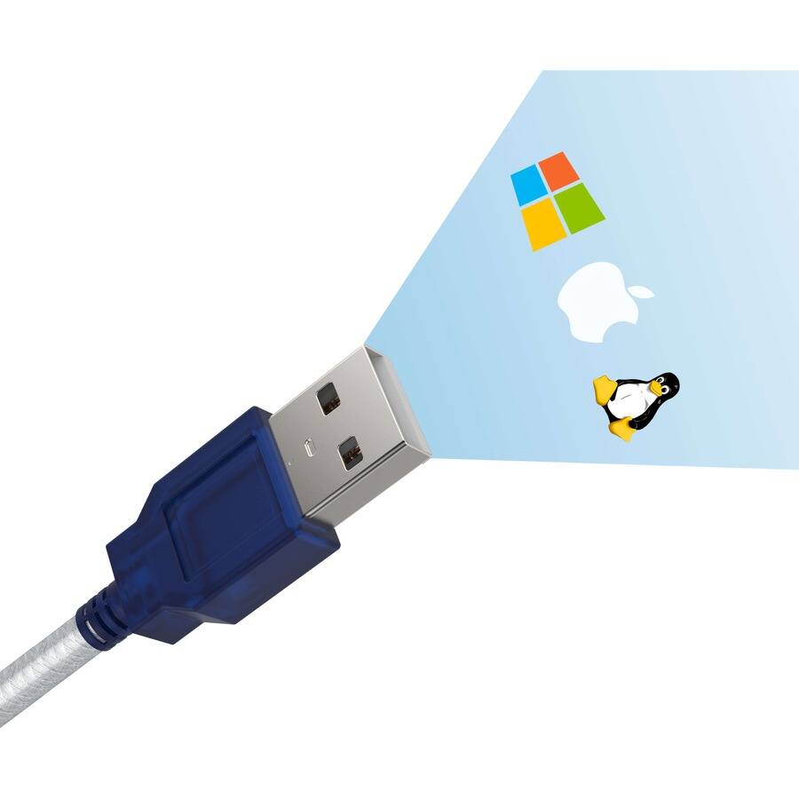 Alt View 2. Sabrent - Sabrent USB 2.0 to Serial (9-Pin) DB-9 RS-232 Converter Cable, 6-Feet - 6 ft Serial/USB Data Transfer Cable for PC, MAC - Black.