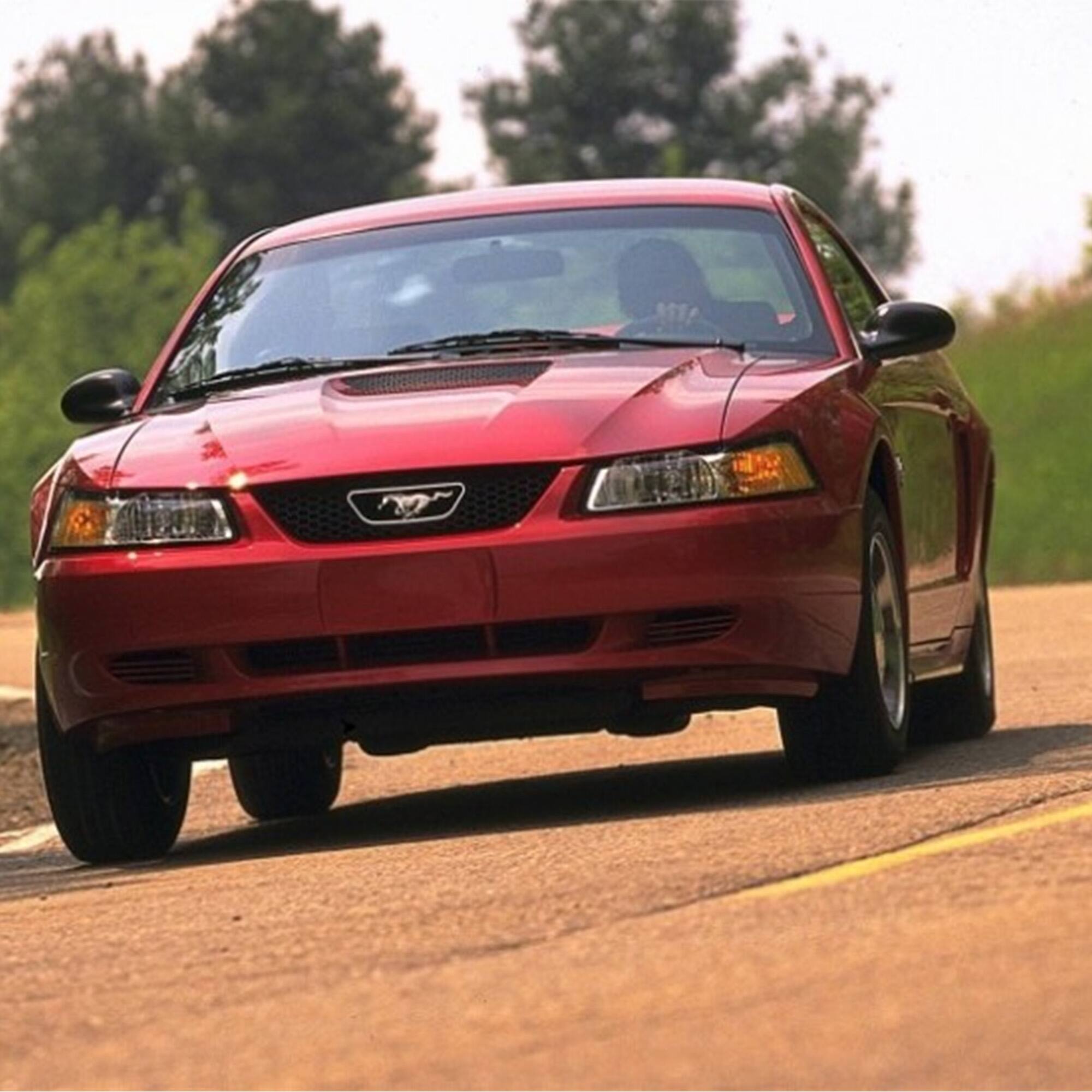 Alt View 3. Brock - Brock 2 Piece Cowl Grille Assembly Replacement for 99 to 04 Ford Mustang, Black - Black.