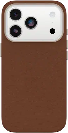 Front. OtterBox - Symmetry Series Cactus Leather Hard Shell for Apple iPhone 18 Pro and Apple iPhone 17 Pro - Desert Saddle.