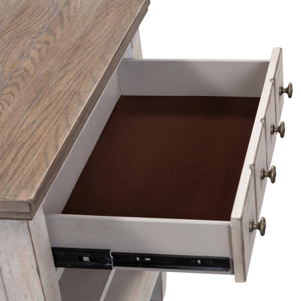 Alt View 4. Liberty Furniture Industries - 1 Drawer Night Stand w/ Charging Station - White.