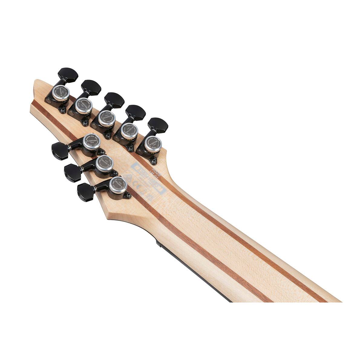 Alt View 8. Ibanez - Ibanez Alpha Series A528 8-String Multi Scale Electric Guitar, Coral Mirage.