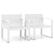 Front. Costway - Patio Chairs Set of 2 Weather-resistant Plastic Outdoor Armchairs - White.