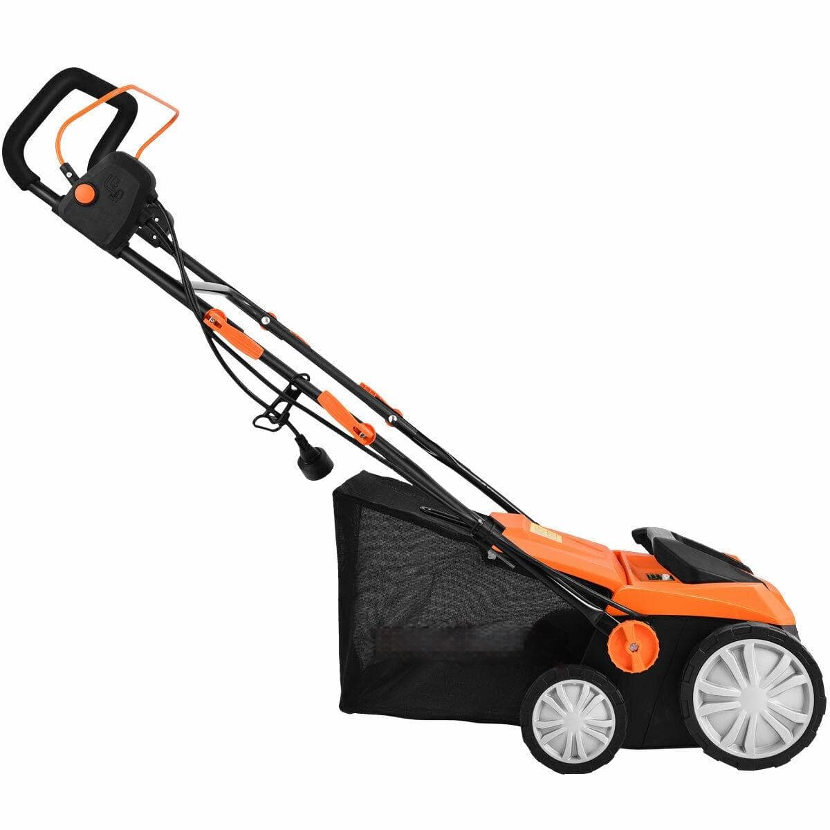 SKONYON - 15 Inch 13 Amp Electric Scarifier with Collection Bag and Removable Blades - Orange - Thumbnail 3