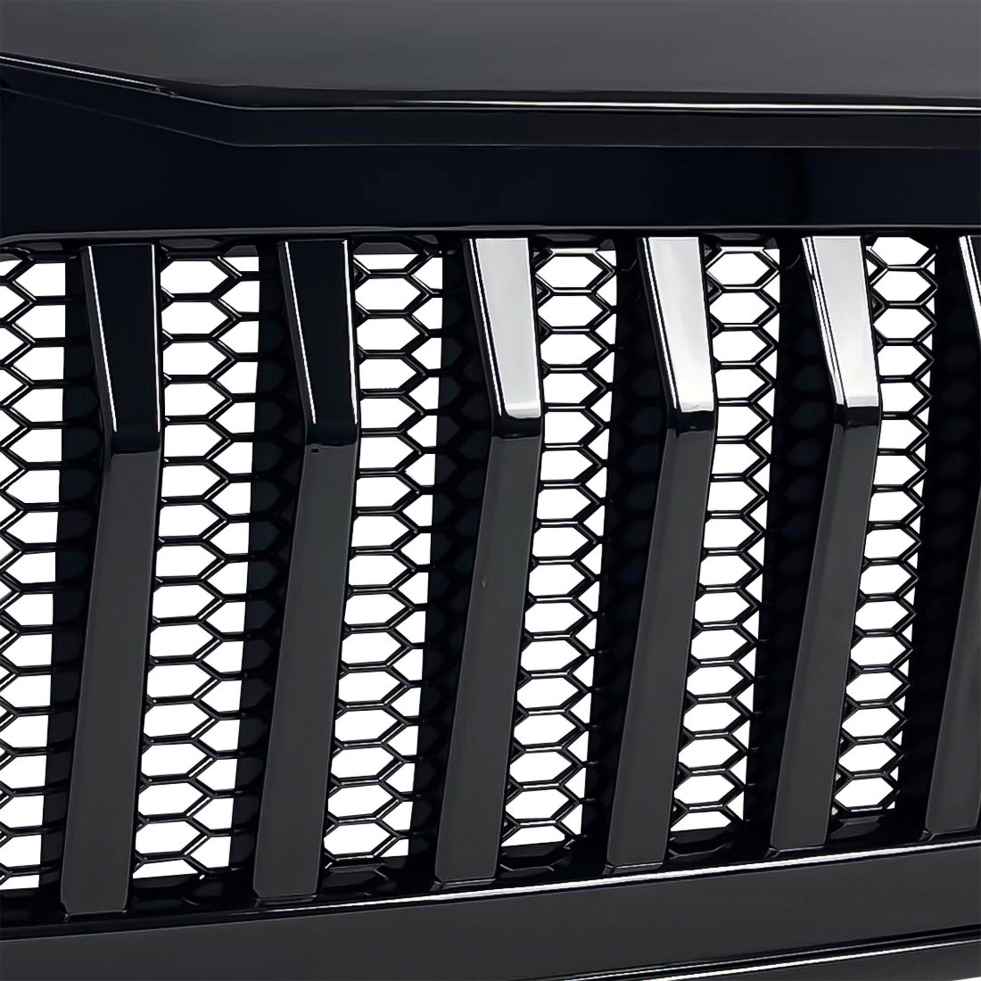 Alt View 5. AMERICAN MODIFIED - AMERICAN MODIFIED Front Mesh Grille for 2018+ Jeep Wrangler JL & Gladiator JT - Glossy Black.