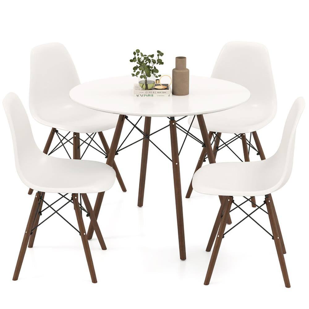 Kadyn - Dining Table SetDining Table Chairs Set5 Pieces Dining Table Set With Solid Wood LegBeige - Beige