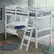 Back. Hivvago - Hivvago Twin over Twin Wooden Bunk Bed with Ladder - White.