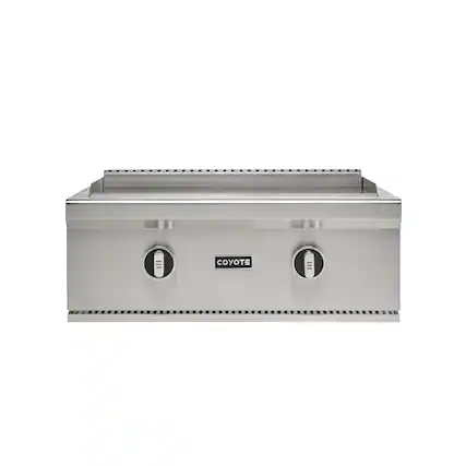 Front. Coyote Outdoor Living - 30" Coyote Outdoor Living Flat Top Grill Built-in Natural Gas (NG) - Stainless Steel.