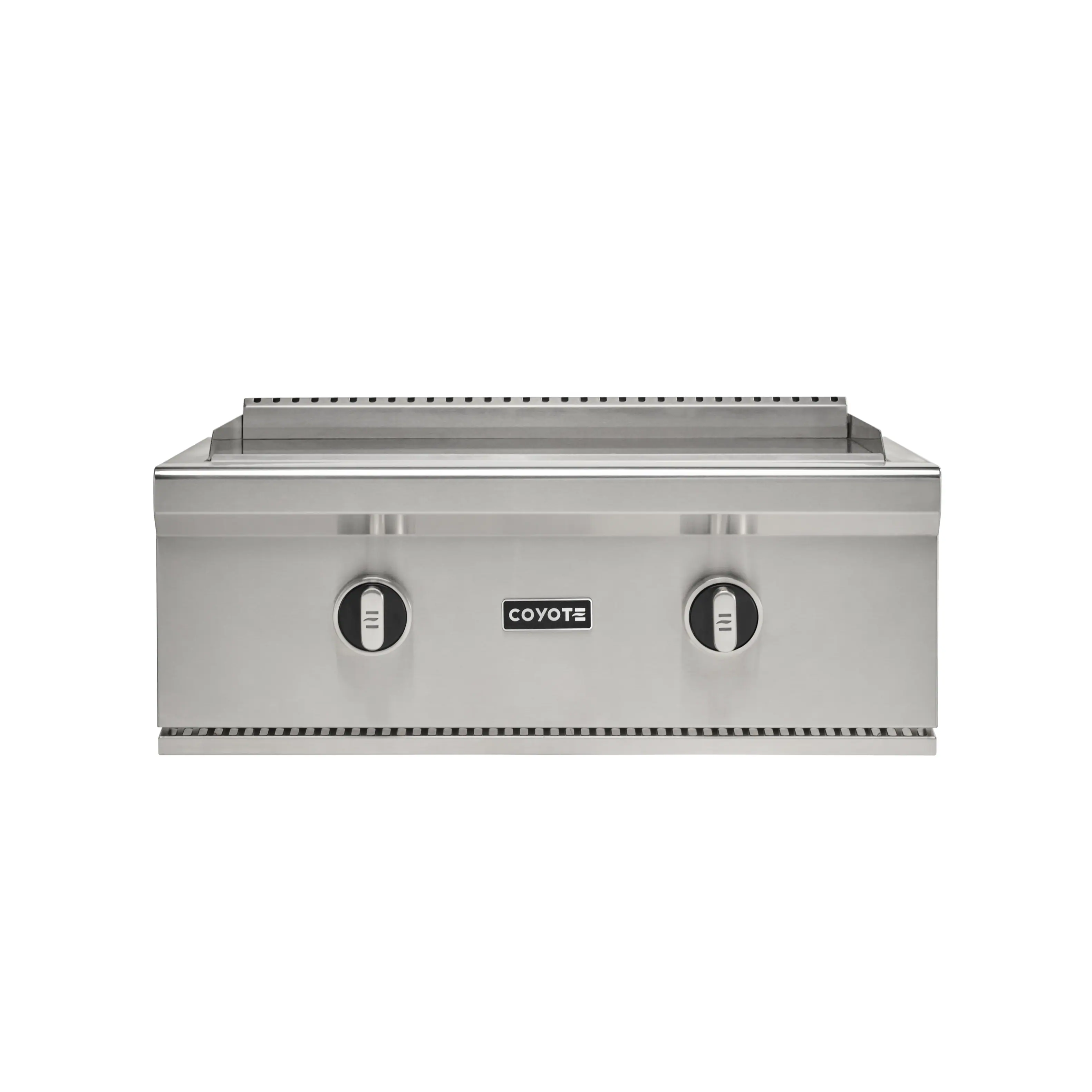 30" Coyote Outdoor Living Flat Top Grill Built-in Natural Gas (NG) - Stainless Steel