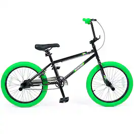Costway - Freestyle BMX Bike, 20" Trick Bicycle with 360 Degree Steering, Adjustable Seat - Green