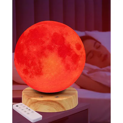 Front. MOSZAR LLC - Red Light Therapy Night Lamp, 670nm, Multi-Color, USB Charging, Remote Control.