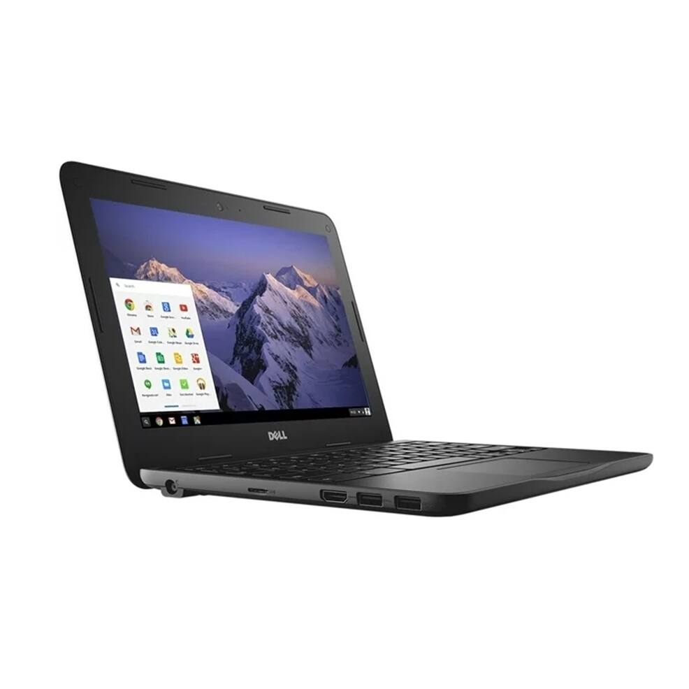 Back. Dell - Chromebook 11 3100-Touch 2-in-1 11.6" Intel Celeron N4020 -RAM 4GB 32GB SSD Chrome OS - Black.