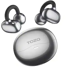 TOZO - OpenOrb Open-Ear Earbuds, Bluetooth 5.3, 24H Playtime, 10mm Driver, 4.9g Lightweight, Secure Fit, Clear Calls - Black