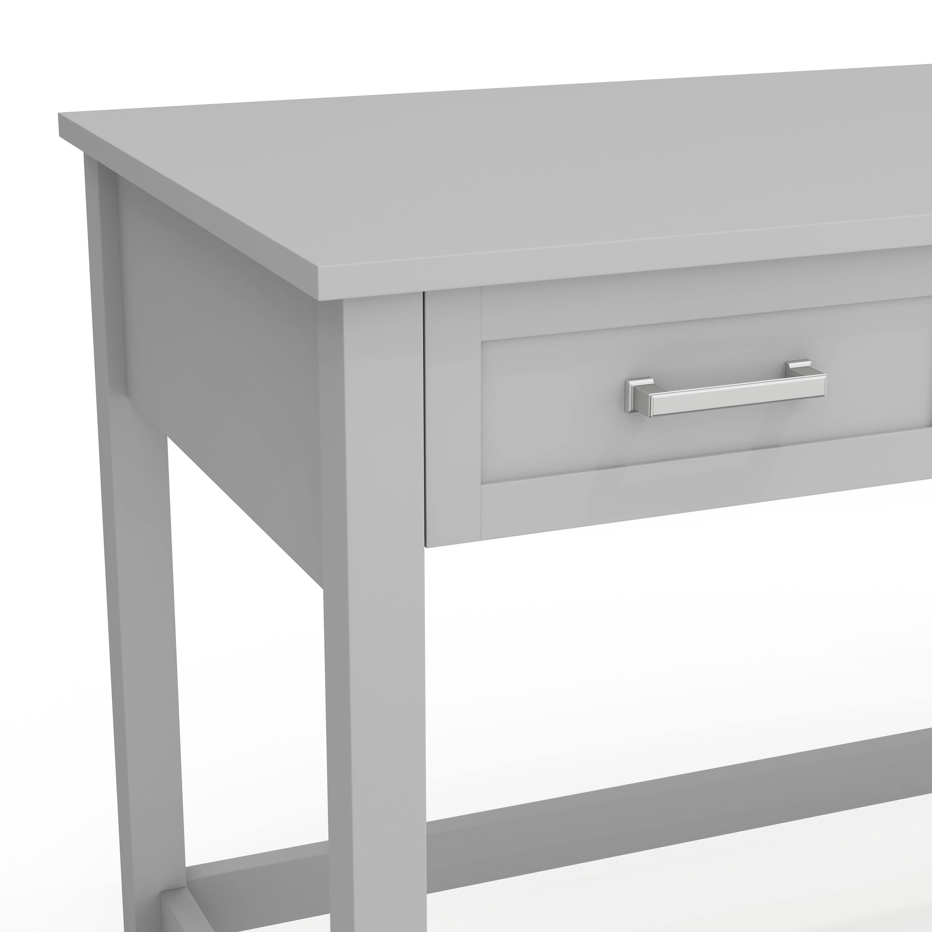 Alt View 11. Martha Stewart - Hutton Shaker Style Home Office Desk with 3 Drawers - Gray Frame/Brushed Nickel Hardware.