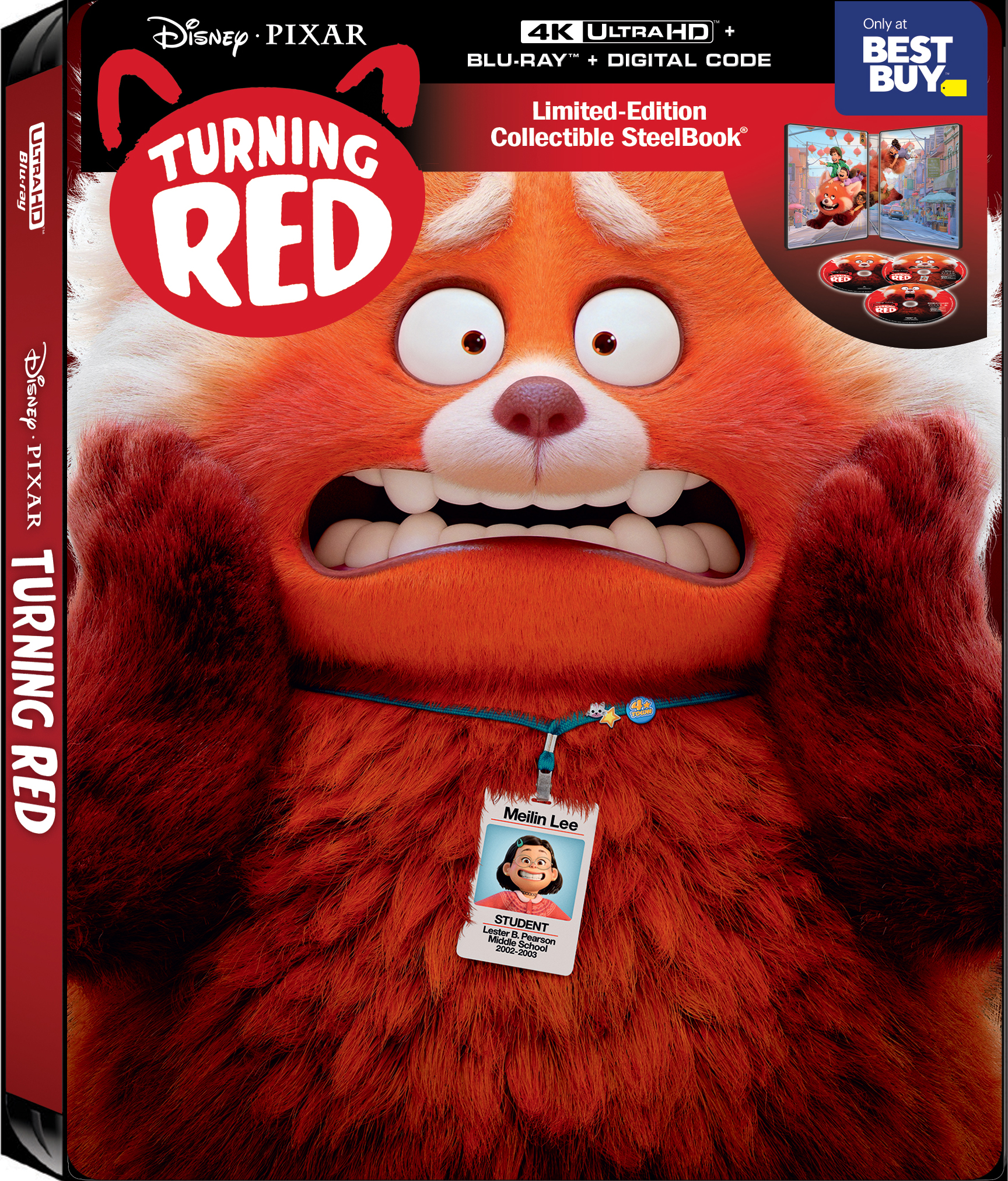 Turning Red [Includes Digital Copy] [Blu-ray/DVD] [2022] - Best Buy