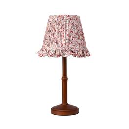 Cluzine - Bamboo Wood Fabric Shade Japanese Table Lamp Three-color Dimming Decor Lamp for Apartment Bedroom