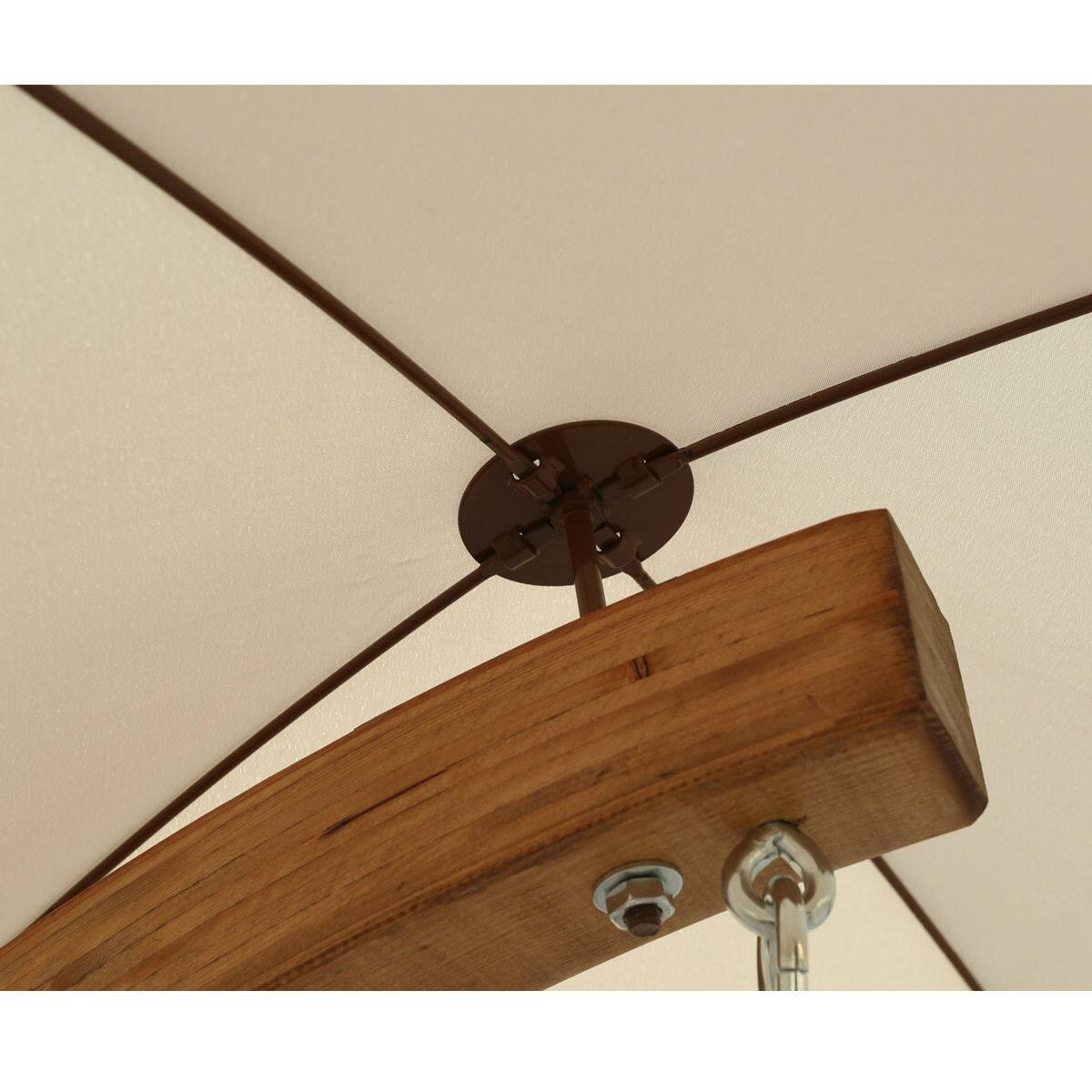 Alt View 1. Hivvago - Modern Porch Swing Lounger Chair with Umbrella and Cushion - Brown.