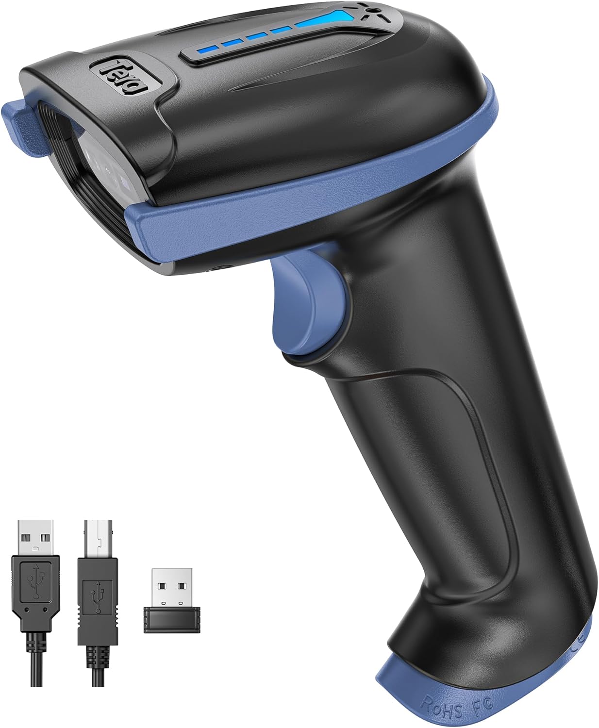 Front. Tera - D5100 2D Wireless Barcode Scanner.