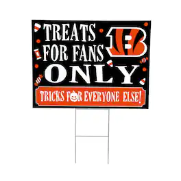 Evergreen Enterprises - Cincinnati Bengals 18" x 24" Halloween Treats Outdoor Yard Sign - Multicolor