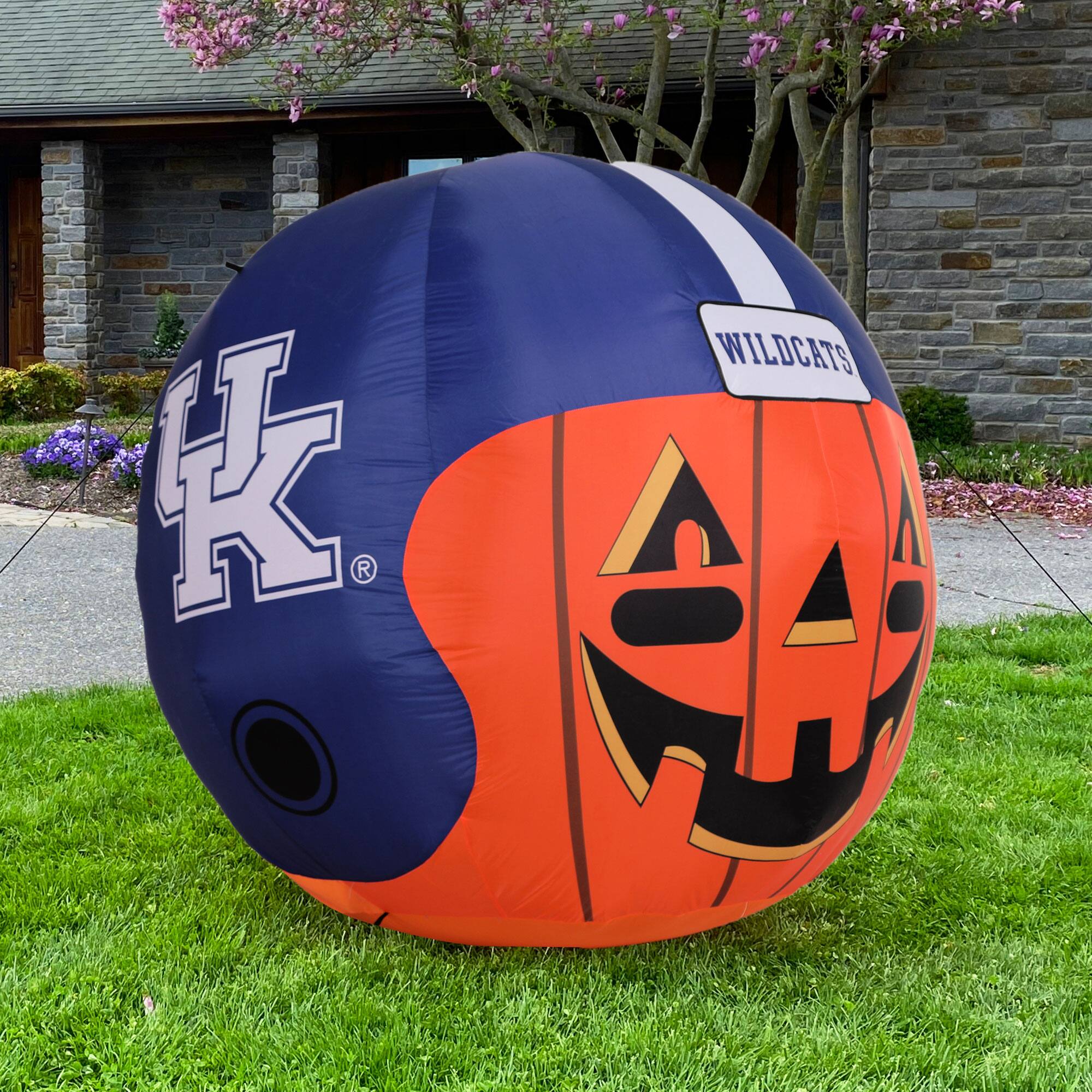 Alt View 1. Sporticulture - Kentucky Wildcats Jack-O-Helmet Inflatable - Multicolor.