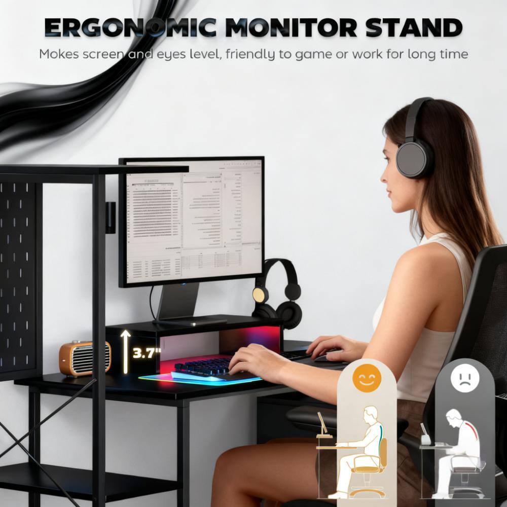 ERGONOMIC MONITOR STAND  
Makes screen and eyes level, friendly to game or work for long time  

3.7"