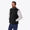 Front. Mobile Warming - Men's Trek 2.0 Heated Fleece Vest - Black.