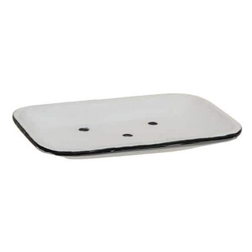 BreeBe - Enamel Flat Soap Dish - White