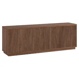 Hudson&Canal - Hanson Rectangular Fluted TV Stand for TV's up to 75" - Satin Walnut