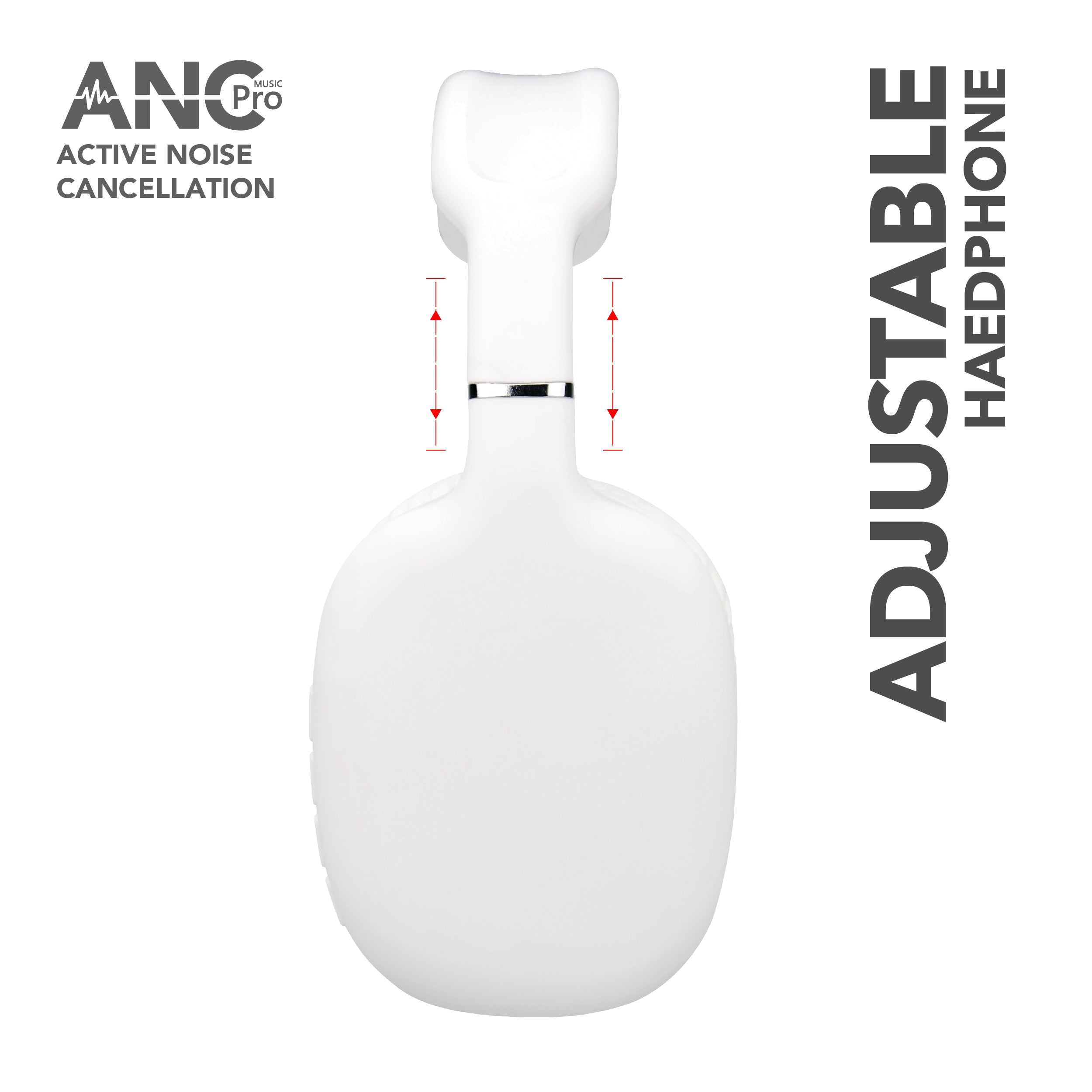 MuSic ANC Pro ACTIVE NOISE CANCELLATION ADJUSTABLE HEADPHONE
