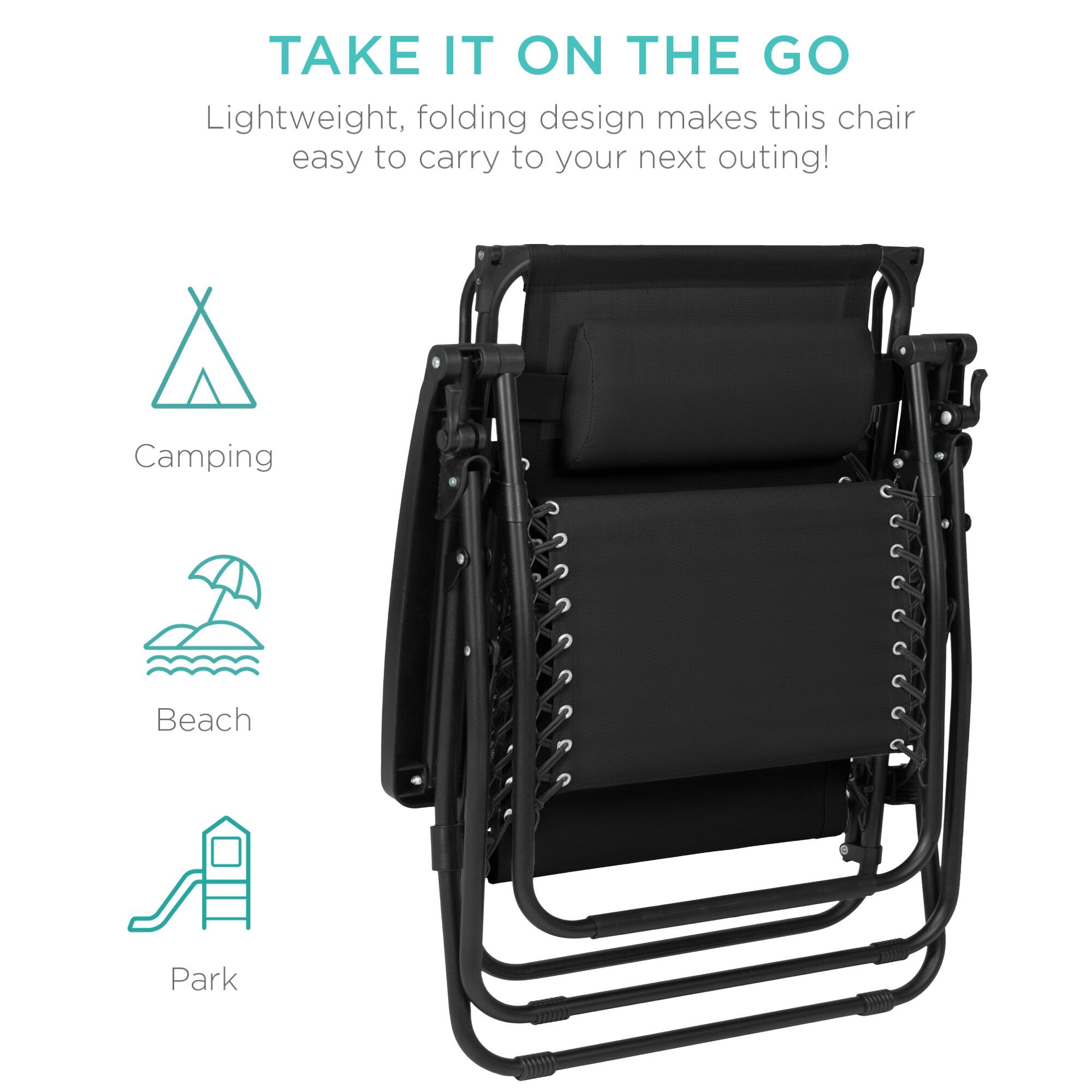 TAKE IT ON THE GO

Lightweight, folding design makes this chair easy to carry to your next outing!

Camping  
Beach  
Park