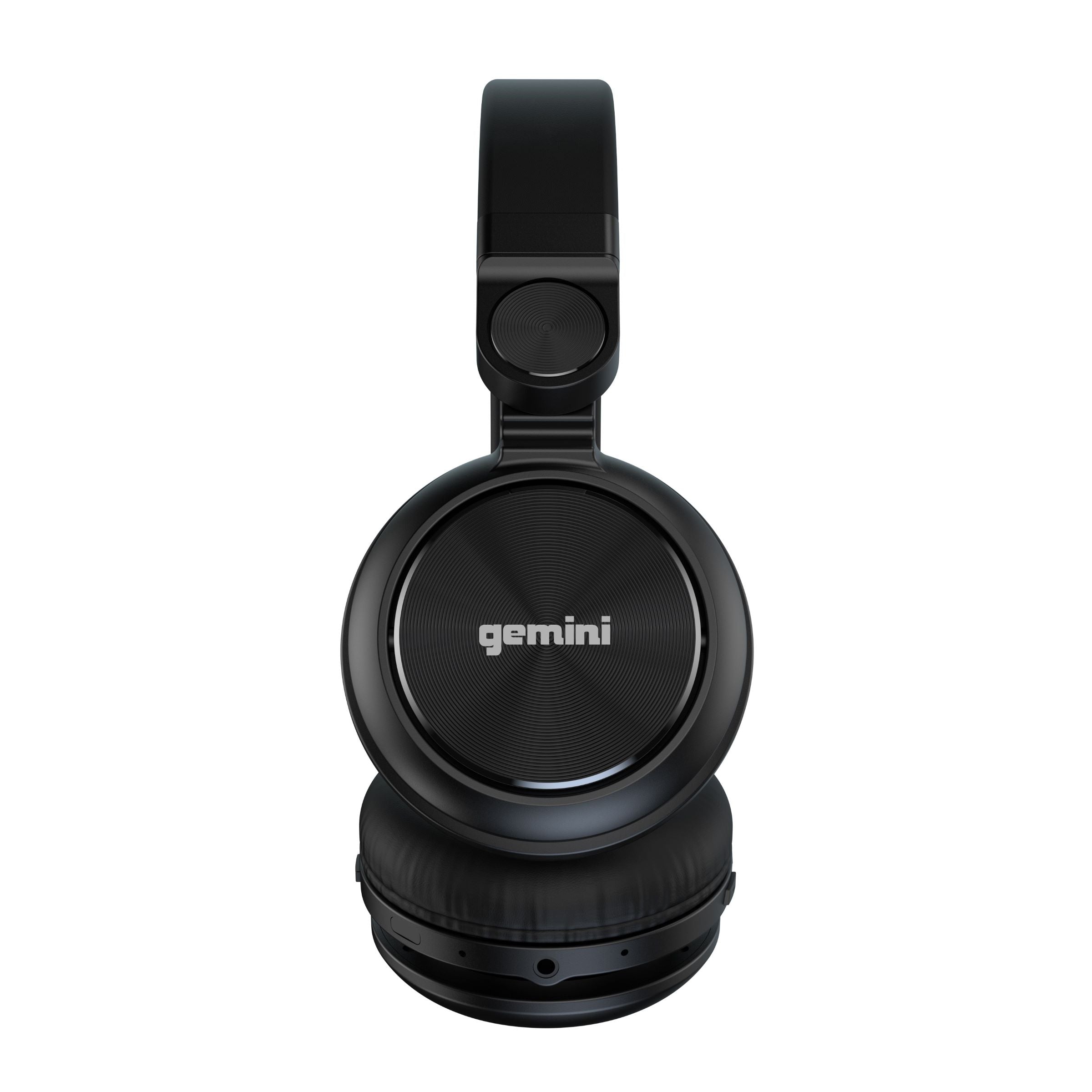 Alt View 1. Gemini - GBTX-200 wireless Bluetooth 5.4 headphones with ENC mic for calls, 40mm drivers and 3.5mm AUX input - Black.
