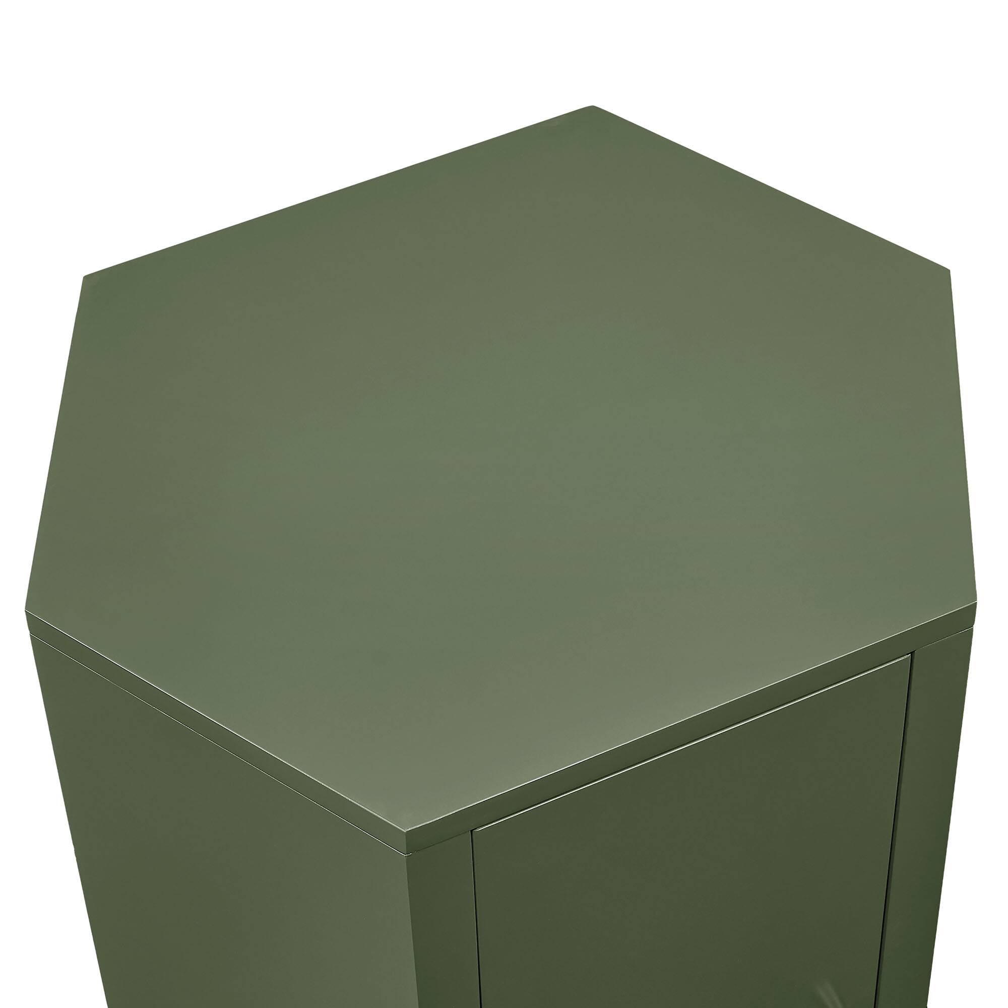 Alt View 7. Modway - Kade Faceted Semi-Gloss Side Table by Modway - Cypress.