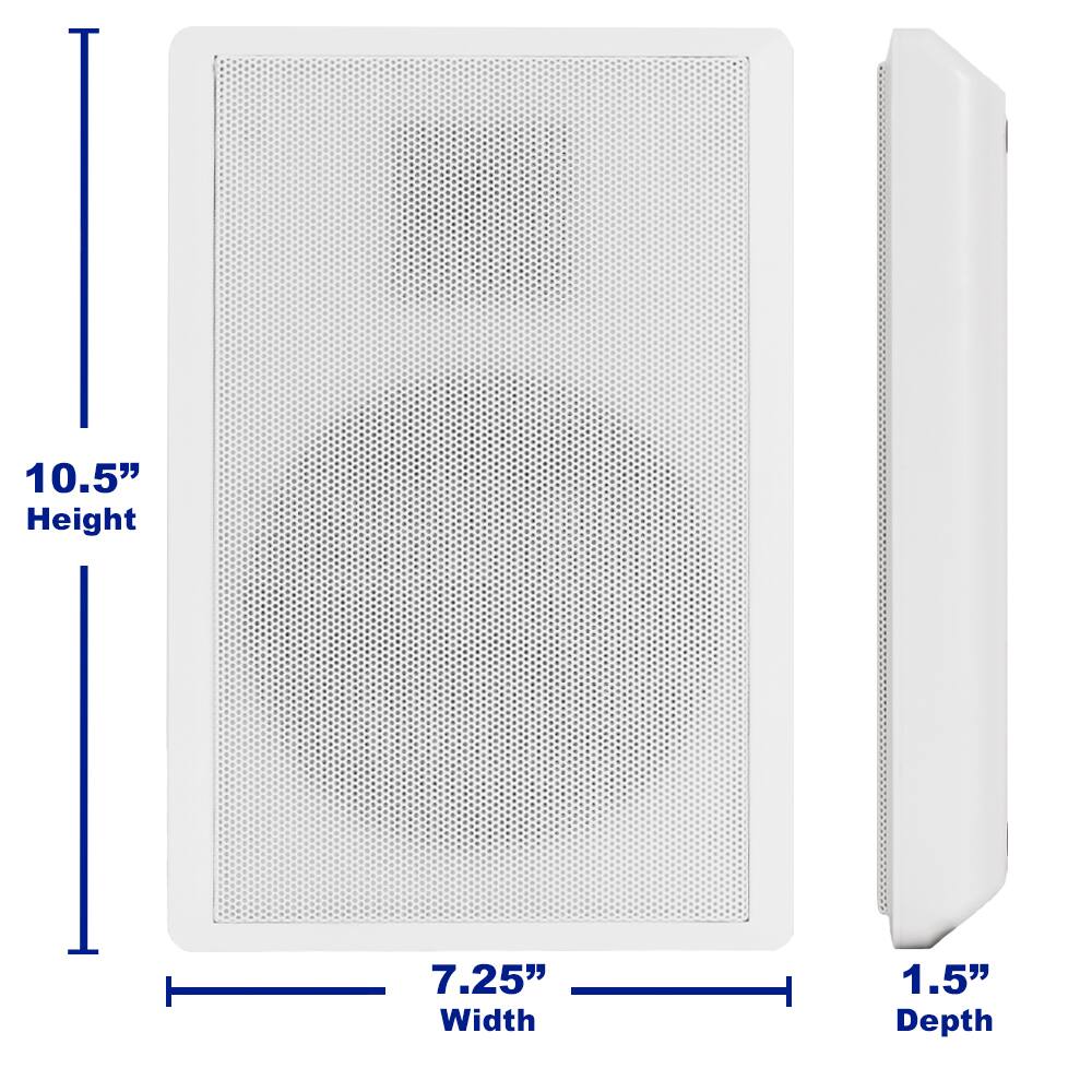 10.5" Height  
7.25" Width  
1.5" Depth