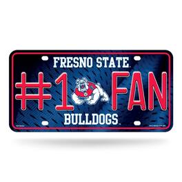 Rico Industries - Fresno State Bulldogs #1 Fan Metal License Plate Auto Tag - Multi