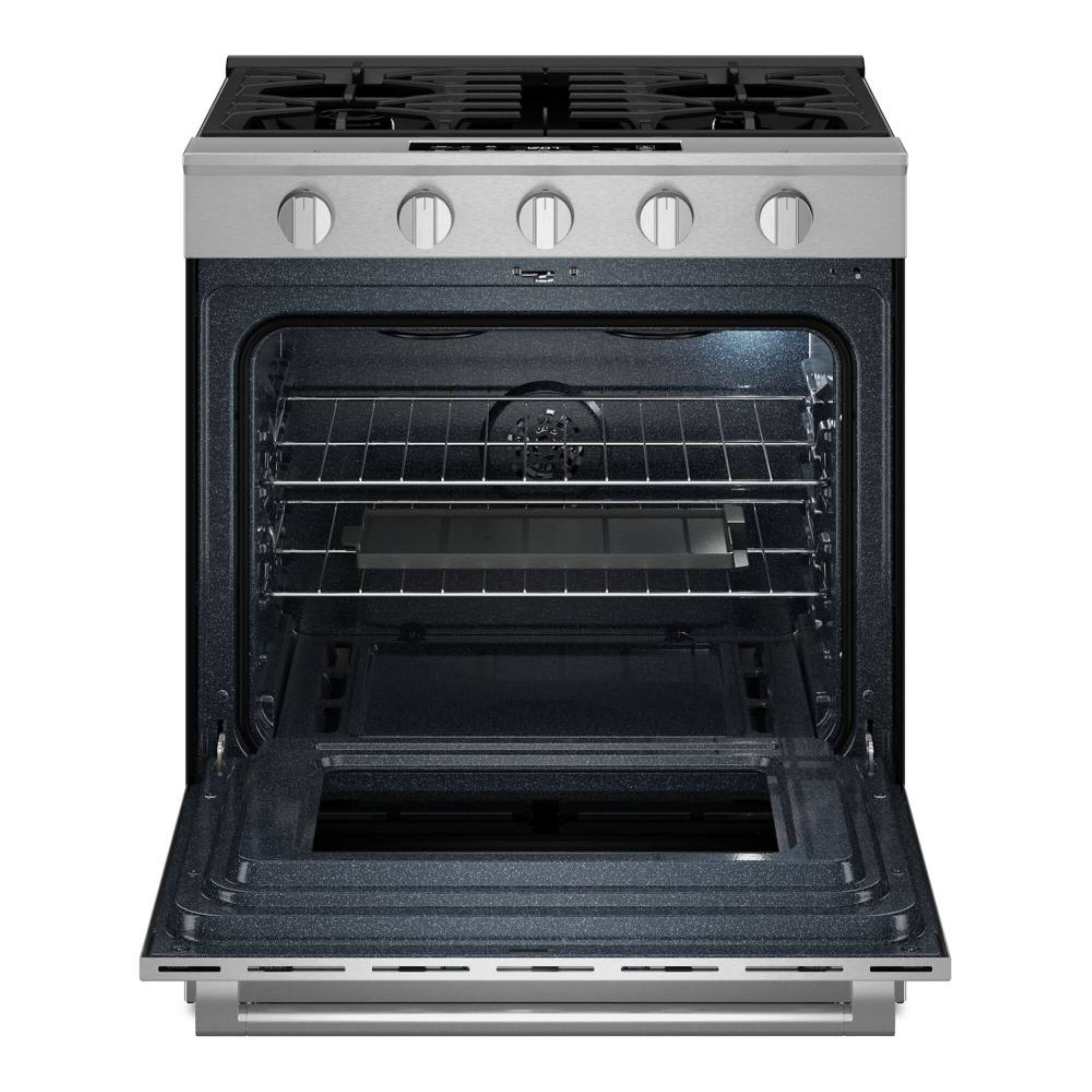 Alt View 1. Maytag - 5.0 Cu. Ft. Slide-In Gas Range with Grill Mode and No Preheat Air Fry - Fingerprint Resistant Stainless Steel.