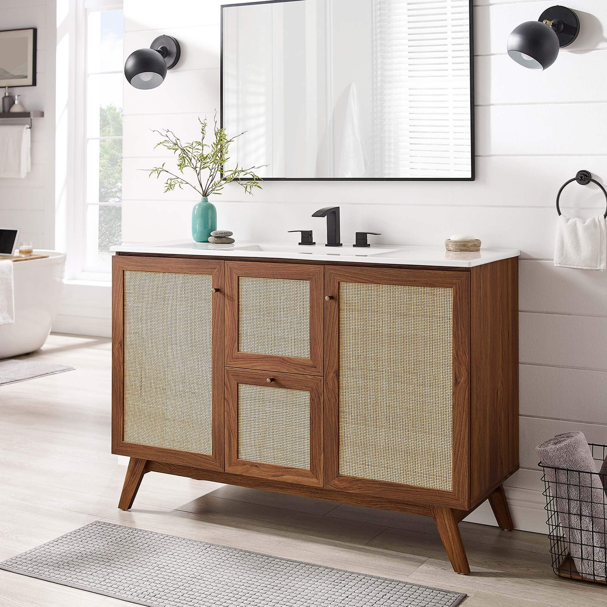 Soma Bathroom Cabinet Basin Not Included by Modway - Walnut