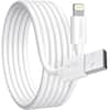 Front. Overtime - Overtime 10ft Apple MFI Certified Lightning to USB-A Long Charging Cable, Durable iPhone Charger Cord, White - White.