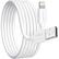 Front. Overtime - Overtime 10ft Apple MFI Certified Lightning to USB-A Long Charging Cable, Durable iPhone Charger Cord, White - White.