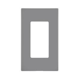 Leviton - Decora Light 1 gang Polycarbonate Decorator Screwless Wall Plate 1 pk - Gray