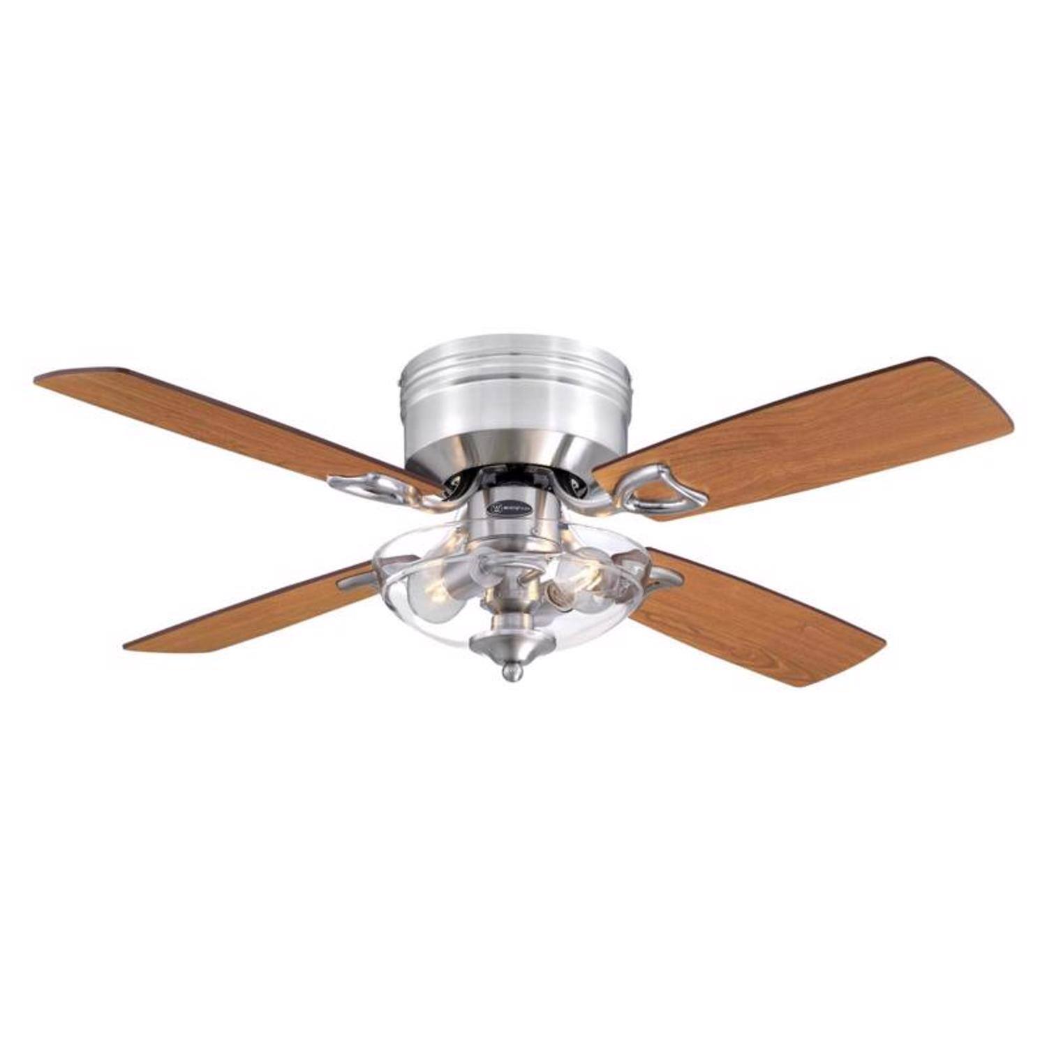 Angle. Westinghouse - Westinghouse Hadley 42 in. Brushed Nickel Brown LED Indoor Ceiling Fan.