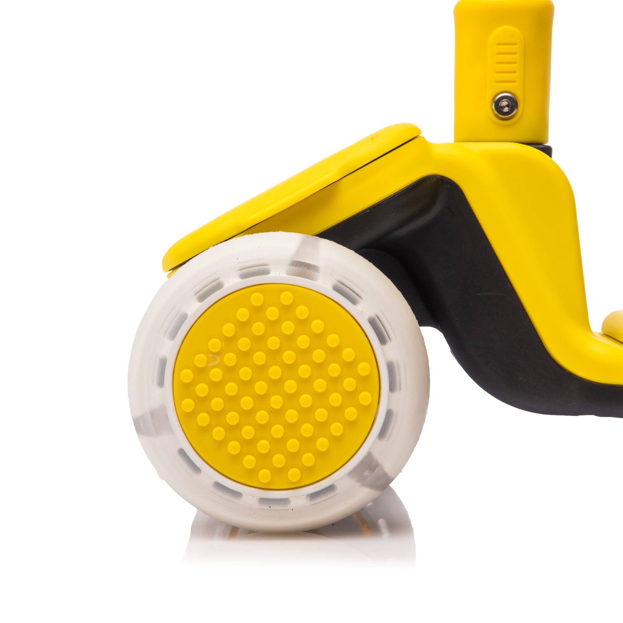 Alt View 3. Boyel Living - 3+ Yellow children's three wheeled scooter with PU flashing wheels - Yellow.