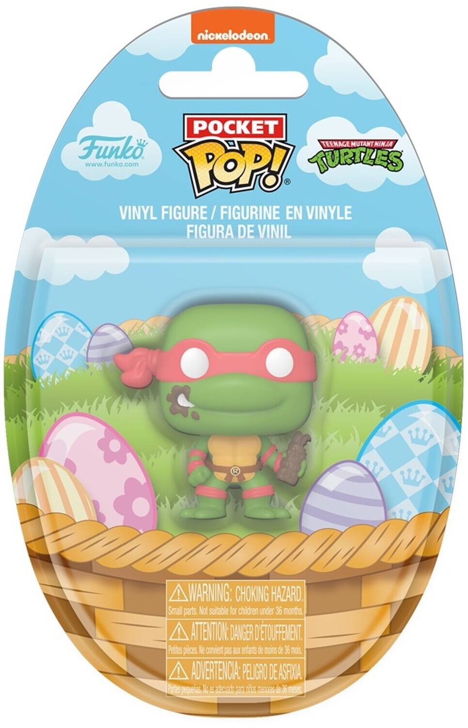 nickelodeon  
POCKET POP!  
TEENAGE MUTANT NINJA TURTLES  

Funko  
www.funko.com  

VINYL FIGURE / FIGURINE EN VINYLE / FIGURA DE VINIL  

WARNING: CHOKING HAZARD. Small parts. Not suitable for children under 36 months.  
ATTENTION: DANGER D'ÉTOUFFEMENT. Petites pièces. Ne convient pas aux enfants de moins de 36 mois.  
ADVERTENCIA: PELIGRO DE ASFIXIA. Partes pequeñas. No es adecuado para niños menores de 36 meses.