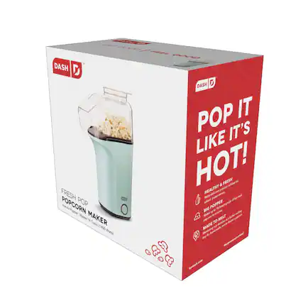 DASH FRESH POPCORN MAKER
Hot Air Popper | Makes 16 Cups | 1400 Watts
POP IT LIKE IT'S HOT!
HEALTHY & FRESH
- Make delicious popcorn without the added preservatives.
- BIG POPPER
- Makes up to 16 cups of fresh popcorn in minutes.
- MADE TO MELT
- Perfect for homemade butter popcorn.
bydash.com
@homemadepopcornfood