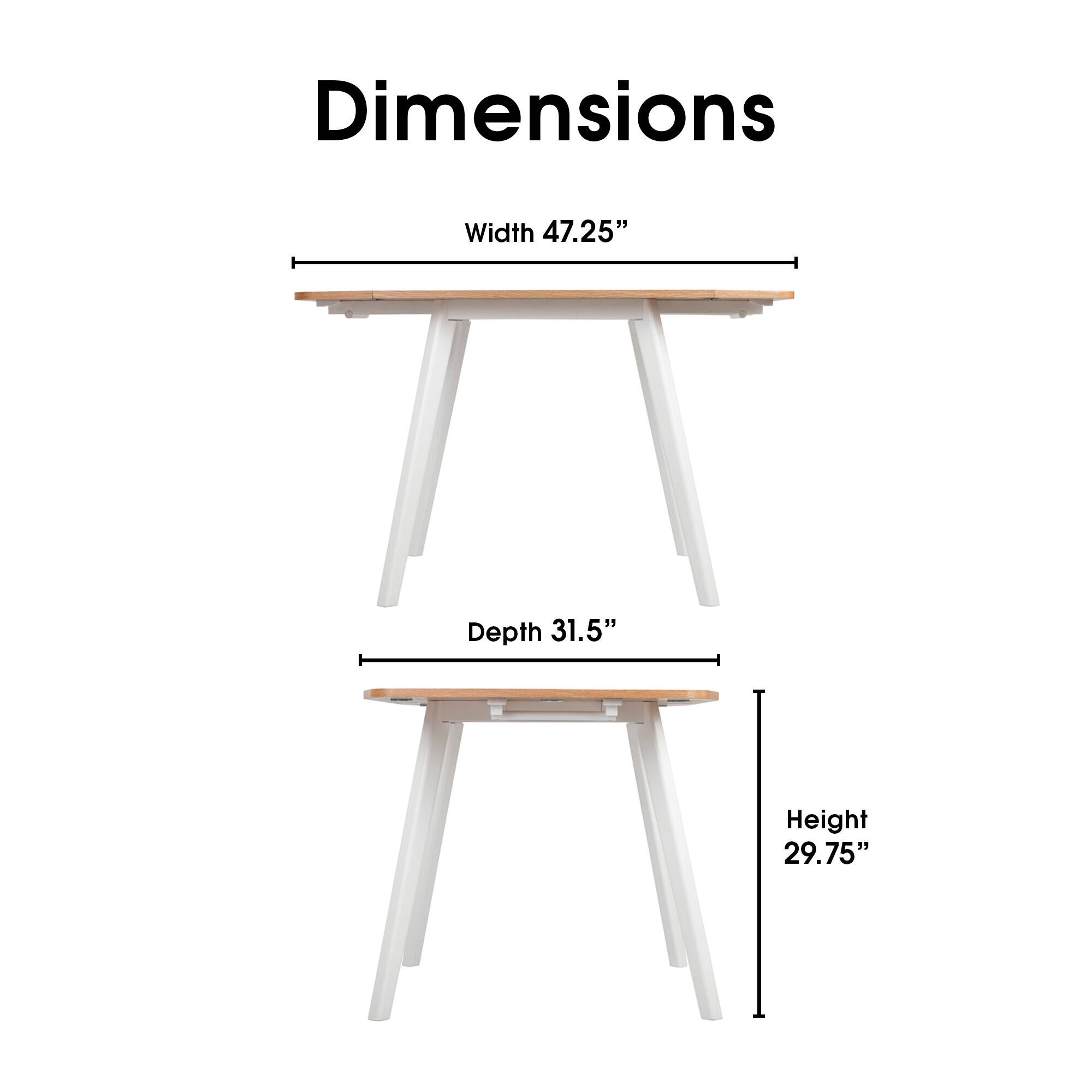 Dimensions  
Width 47.25"  
Depth 31.5"  
Height 29.75"