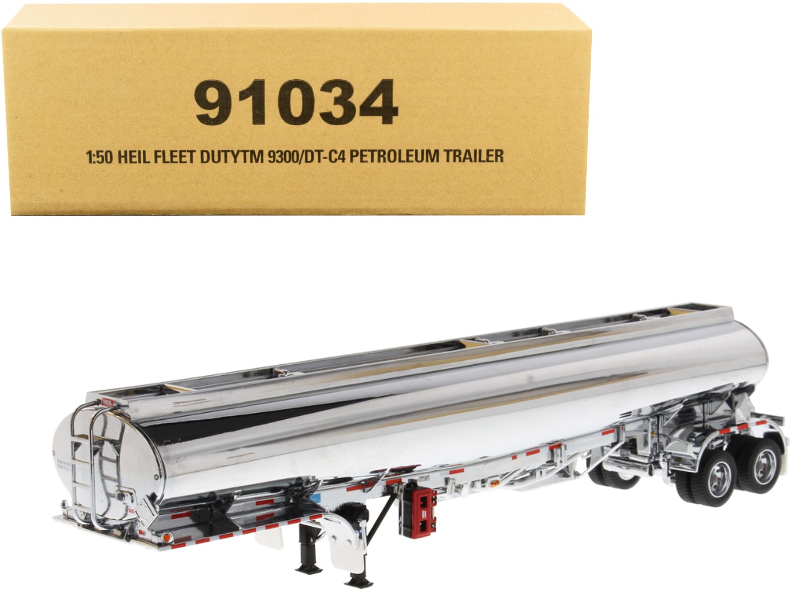 "Heil Fleet Duty TM 9300/DT-C4 Petroleum Tanker Trailer Chrome ""Transport Series"" 1/50 Diecast Model by Diecast Masters" price history on PriceWatchPro